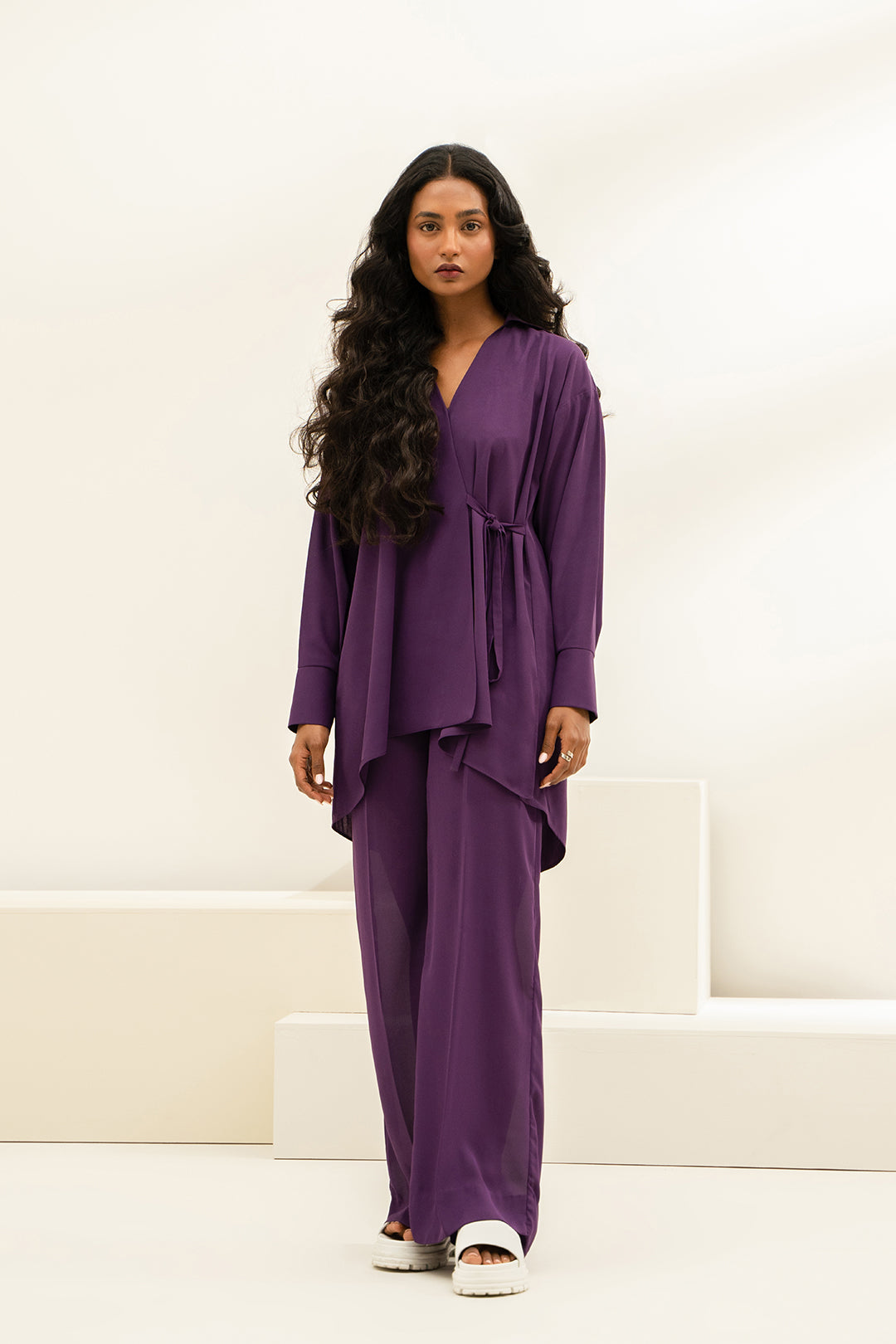 Purple Wrap Around Top