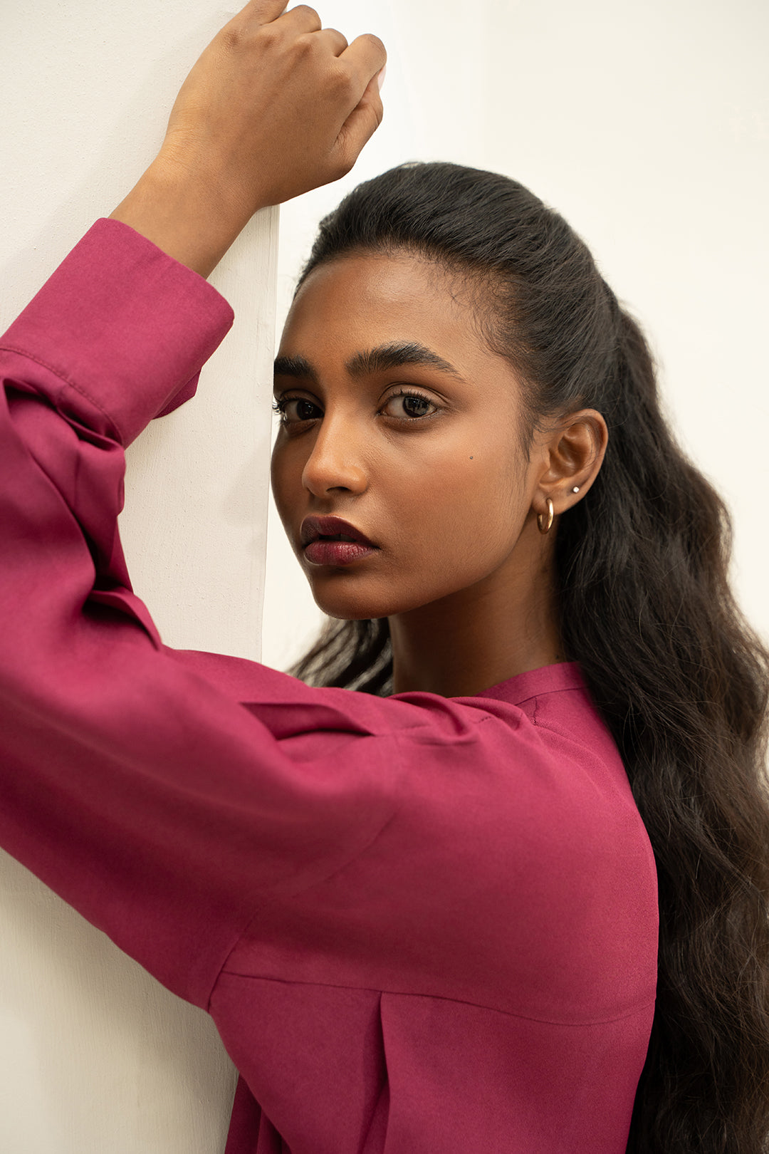Magenta Button Down