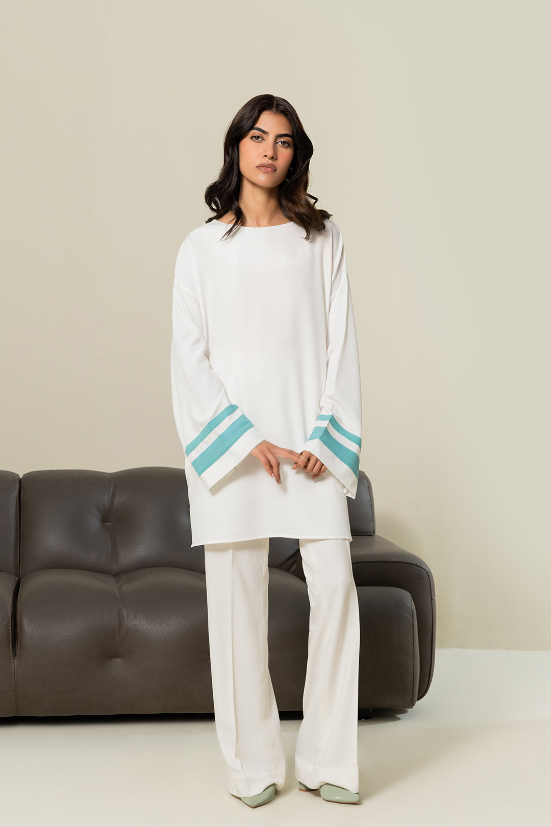 White Aqua Top