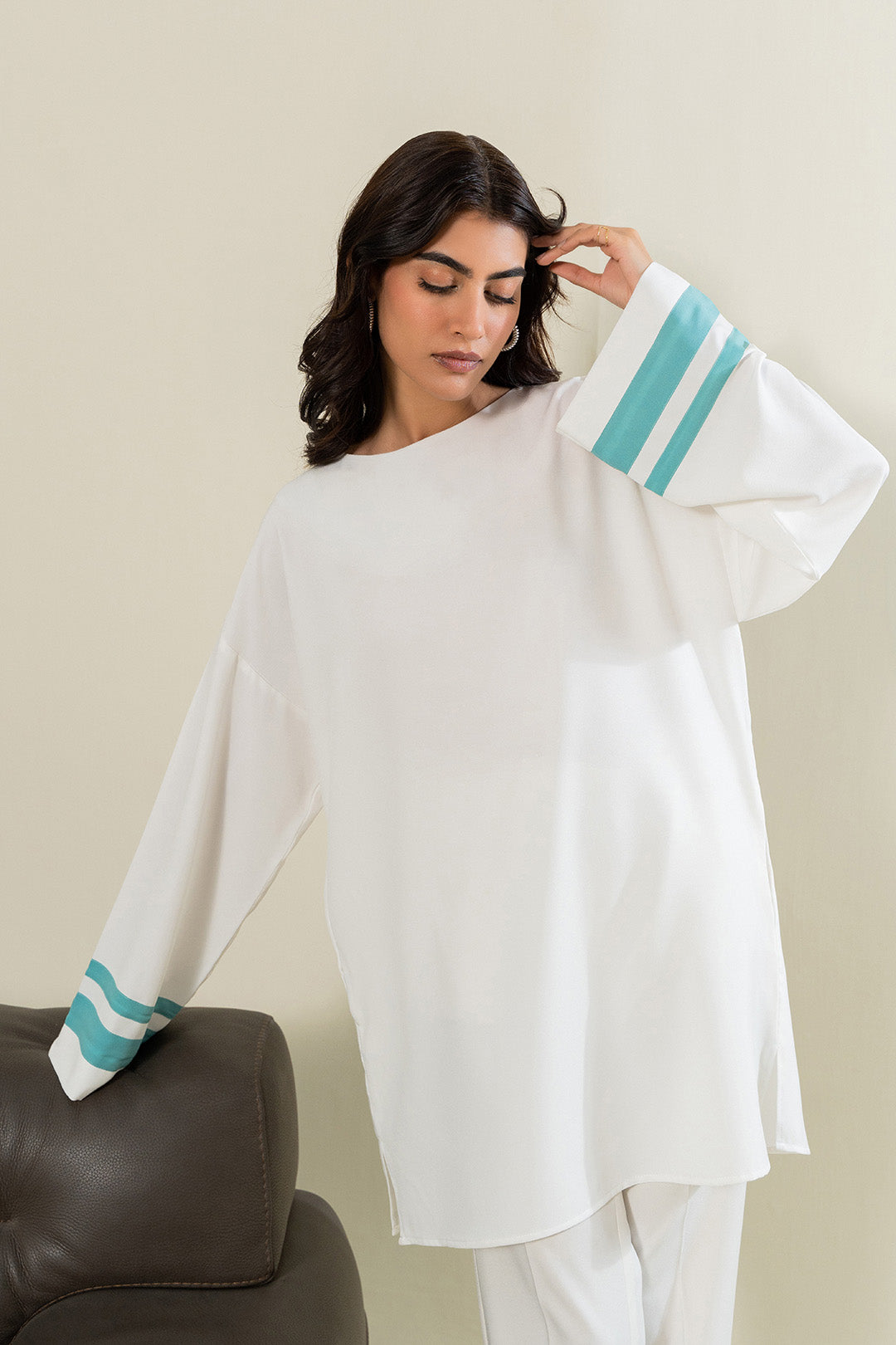 White Aqua Top
