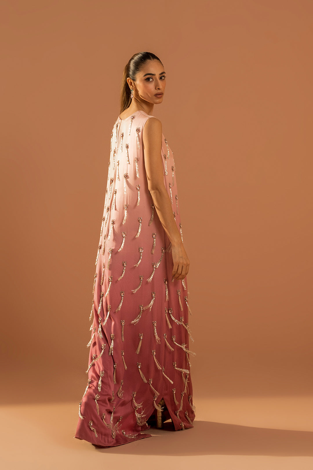 Ombre Pink Tassle Dress