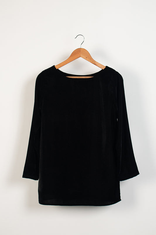 Black Velvet Under Shirt (With Sleeves)