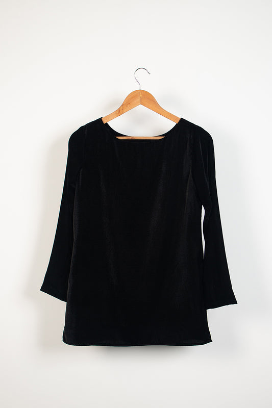 Black Velvet Under Shirt (With Sleeves)