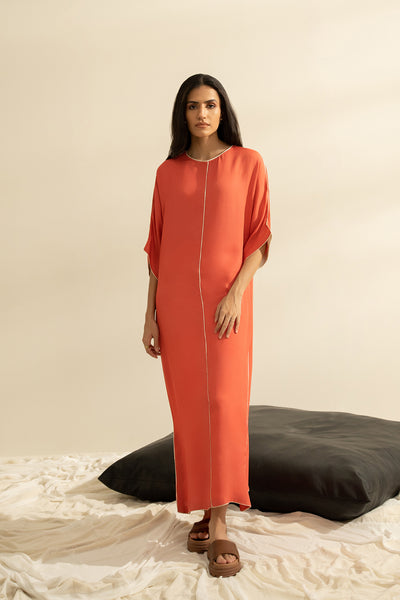 Coral Batwing Dress