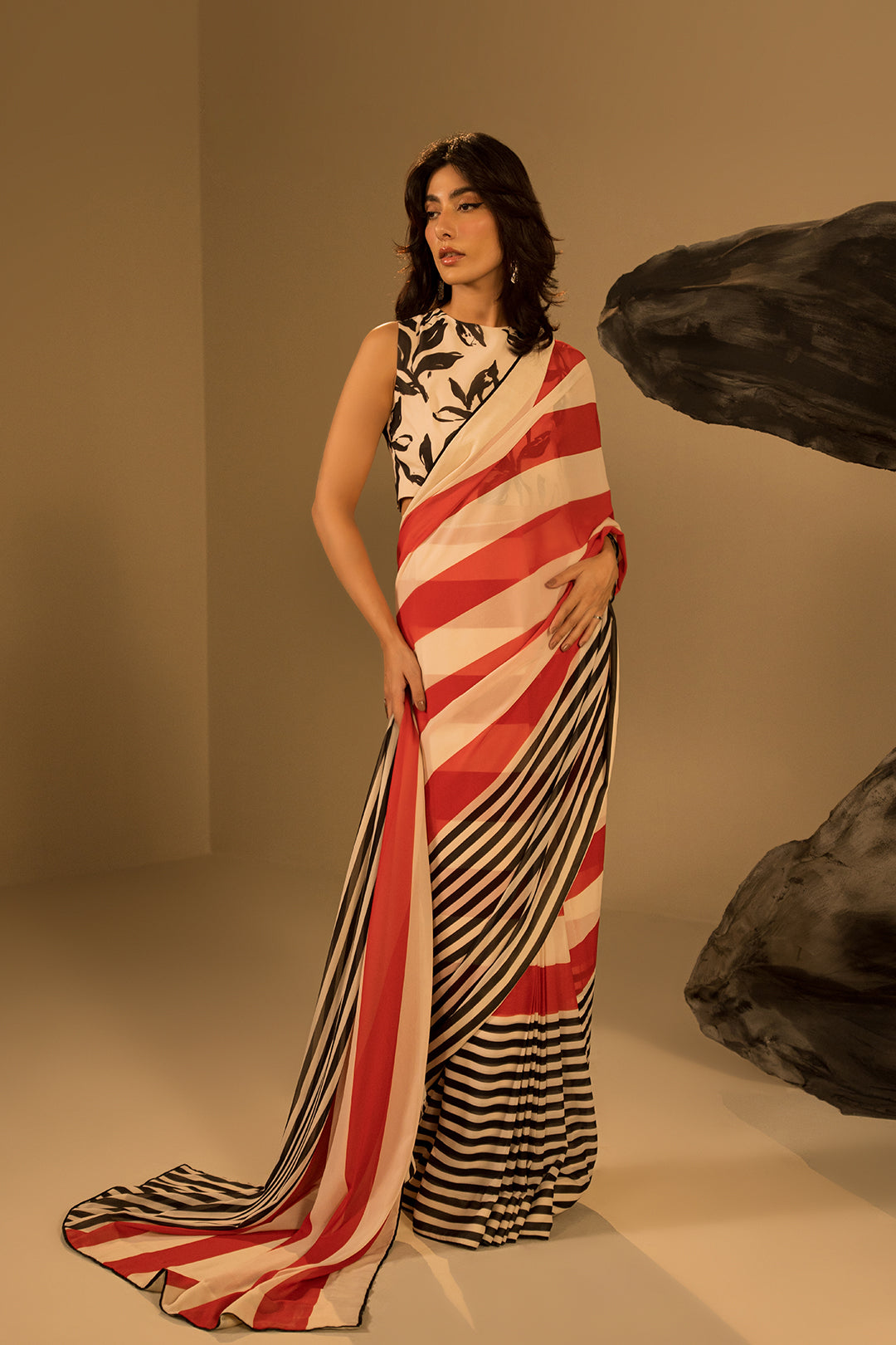 Bold Striped Saree