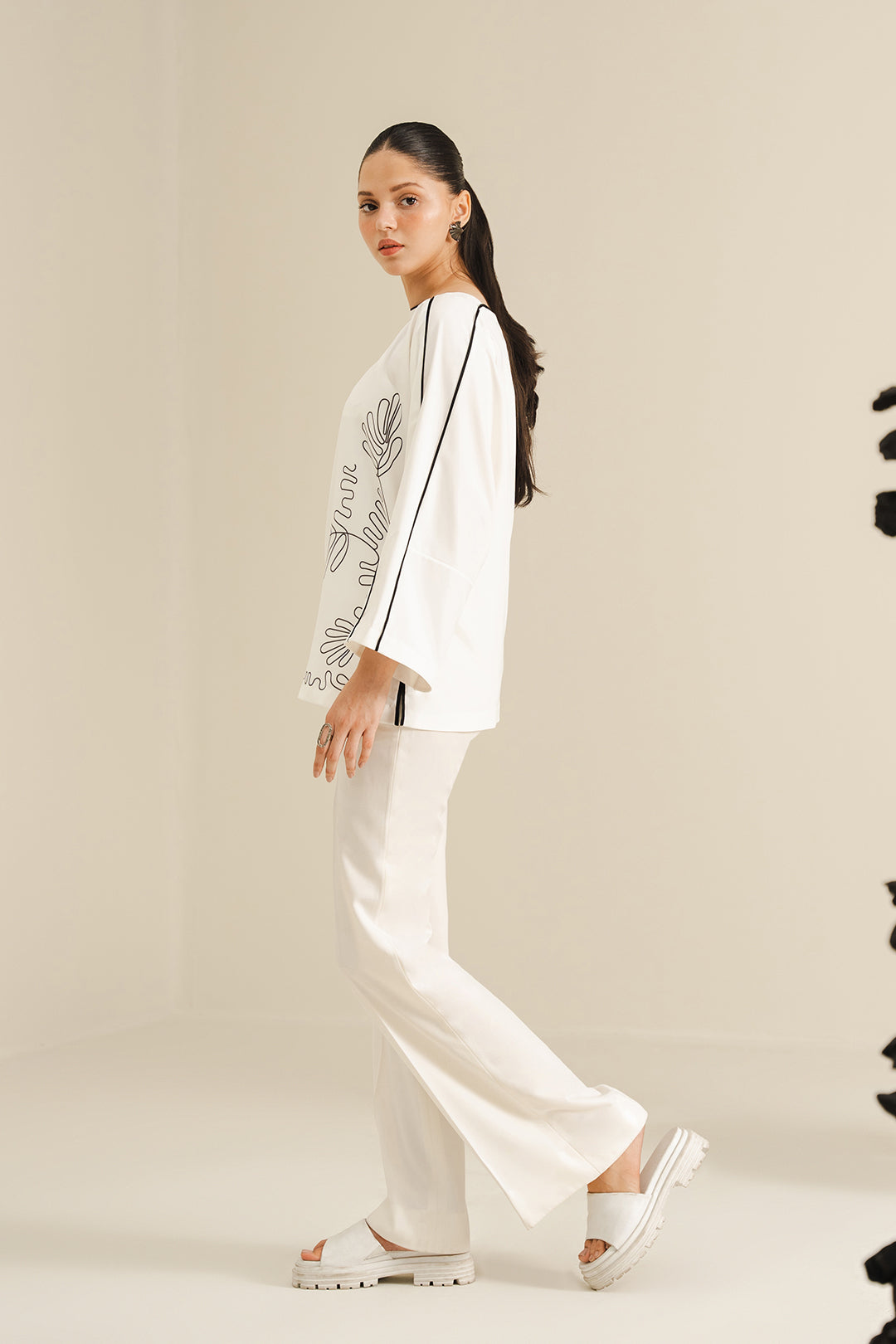 White Batwing Tunic