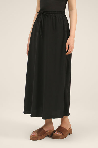 Black Crepe Skirt