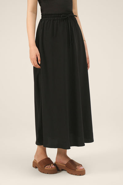 Black Crepe Skirt