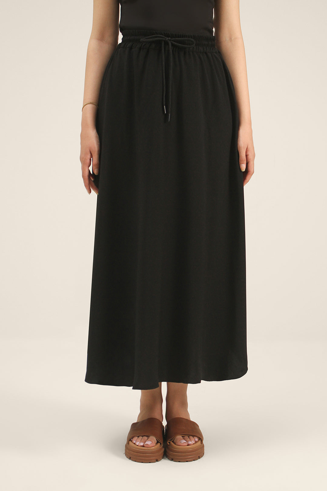 Black Crepe Skirt