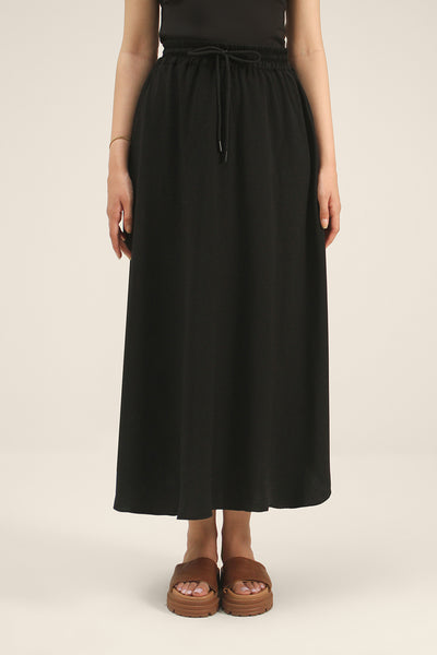 Black Crepe Skirt