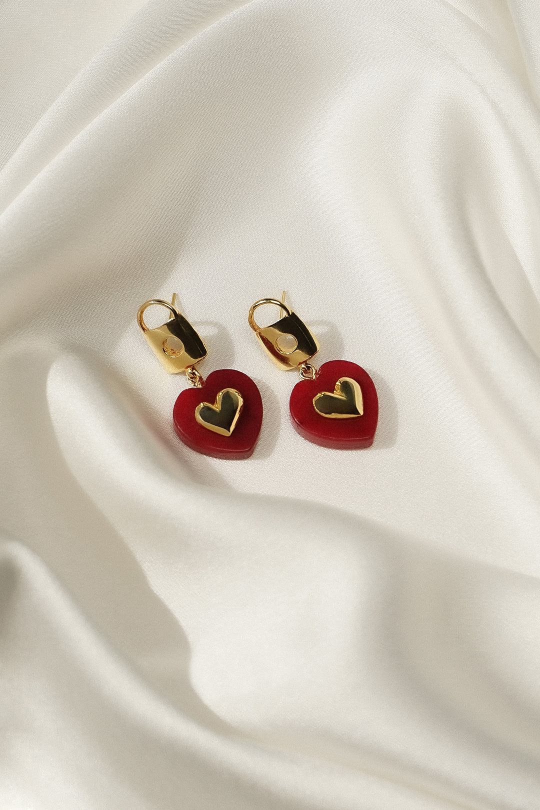 Garnet Heart Earrings – Lulusar