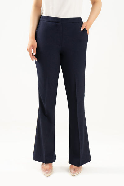 Suan Flexi Waist Pants - Navy